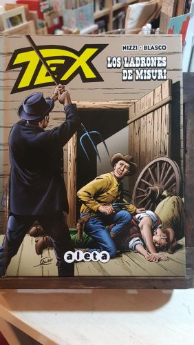 Portada do libro de Tex. los ladrones de Mmisuri