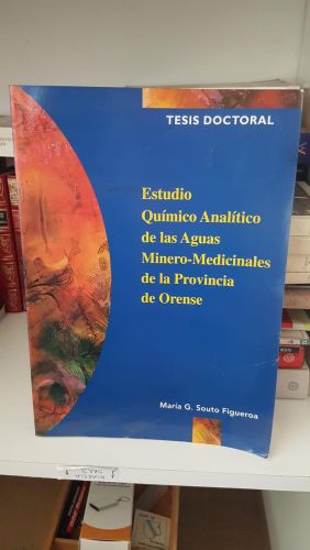 Portada do libro de Estudio químico analítico de las aguas minero-termales de la provincia de Ourense