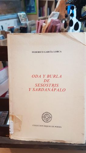 Portada do libro de Oda y burla de Sesostris y Sardanápalo