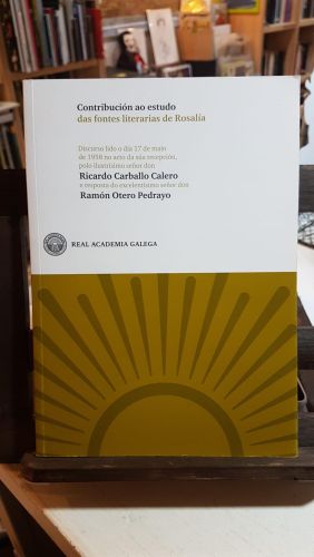 Portada do libro de Contribución ao estudo das fontes literarias de Rosalía