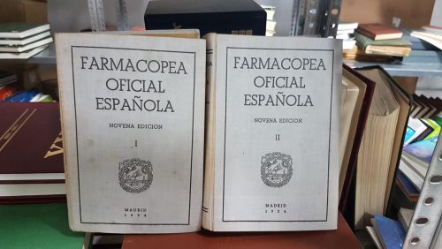 Portada do libro de FARMACOPEA OFICIAL ESPAÑOLA - TOMOS I y II