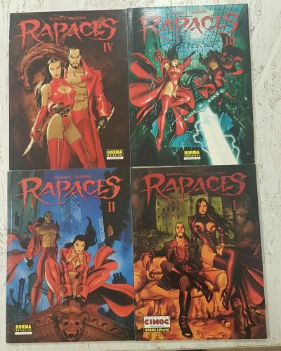 Portada do libro de Rapaces. 4 tomos (I-IV)